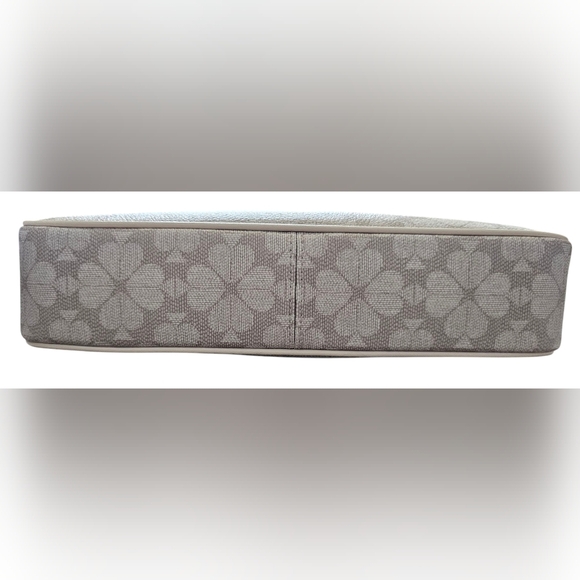 Kate Spade Dark Beige PVC Flower Crossbody Bag, With Silver Hardware, New w/tags - Picture 4 of 8